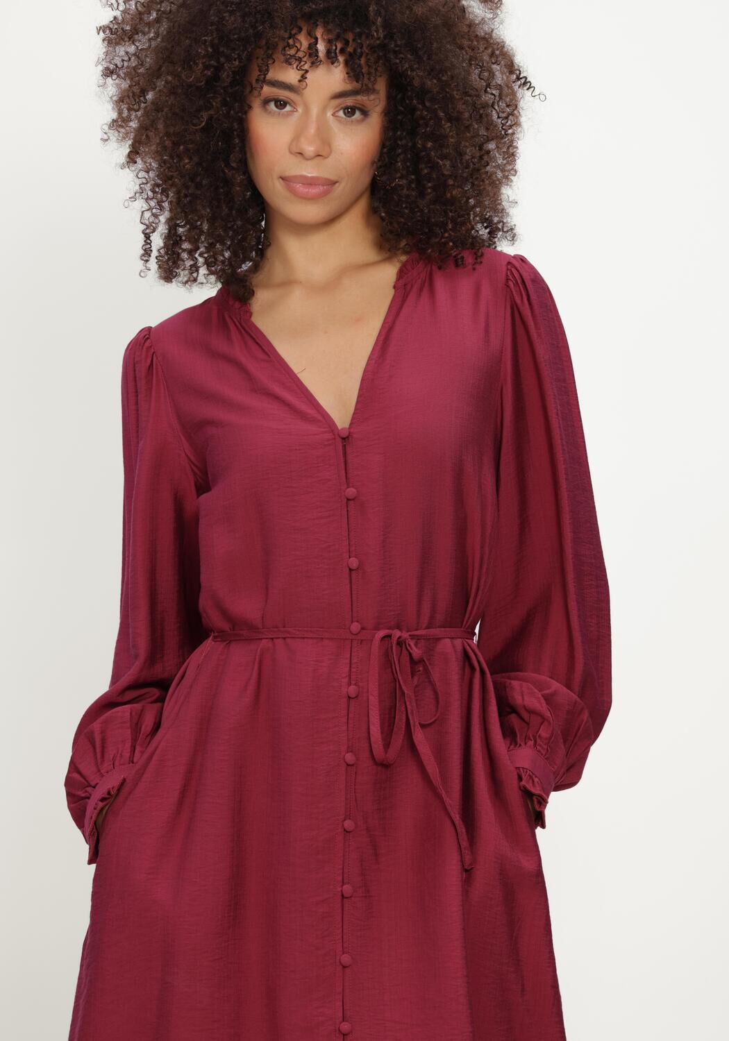 Bordeaux MSCH COPENHAGEN Midikleid MSCHMYLA PENINNA DRESS - large