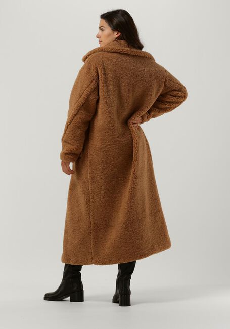 Camelfarbene NOTRE-V Teddy-Jacke TEDDY COAT LONG - large