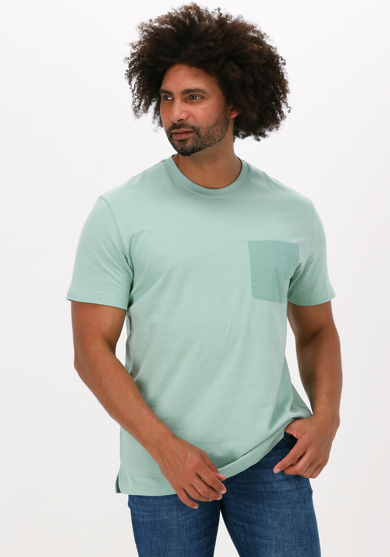 grüne selected homme t-shirt slhrelaxarvid ss o-neck