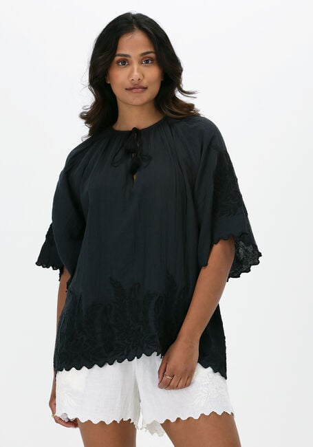 Graue SISSEL EDELBO Blusen SANDRA ORGANIC COTTON BLOUSE - large