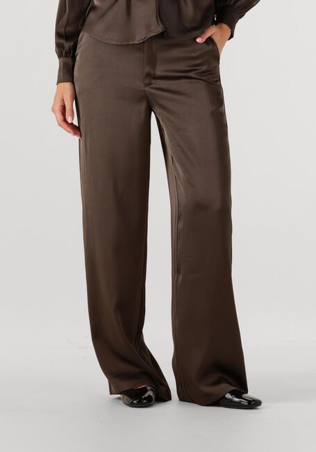 Braune NEO NOIR Weite Hose EMMETT HEAVY SATEEN PANTS - large