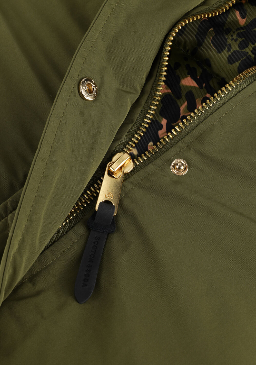 Olive SCOTCH & SODA Parkas WATER REPELLENT PARKA WITH REPREVE FILLING - large