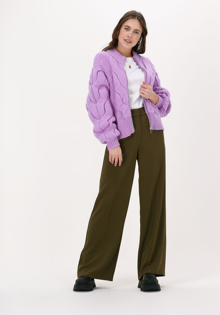 Grüne NOTES DU NORD Weite Hose OLIANA PANTS DARK OLIVE - large
