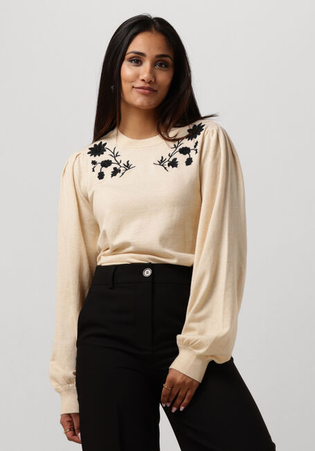 Nicht-gerade weiss OBJECT Sweatshirt OBJTHESS L/S KNIT EMBROIDERY PULLOVER E - large