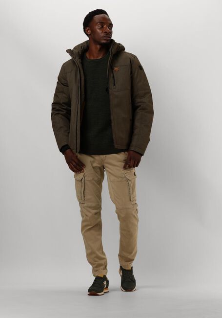 Grüne PME LEGEND Wattierte Jack SEMI LONG JACKET STRATOR MELANGE TWILL - large