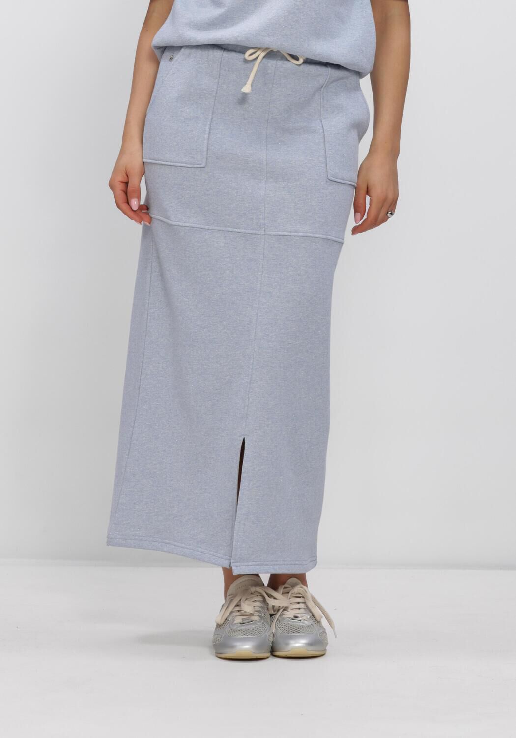 Blaue NUKUS Maxirock MAARTJE SKIRT LUREX - large