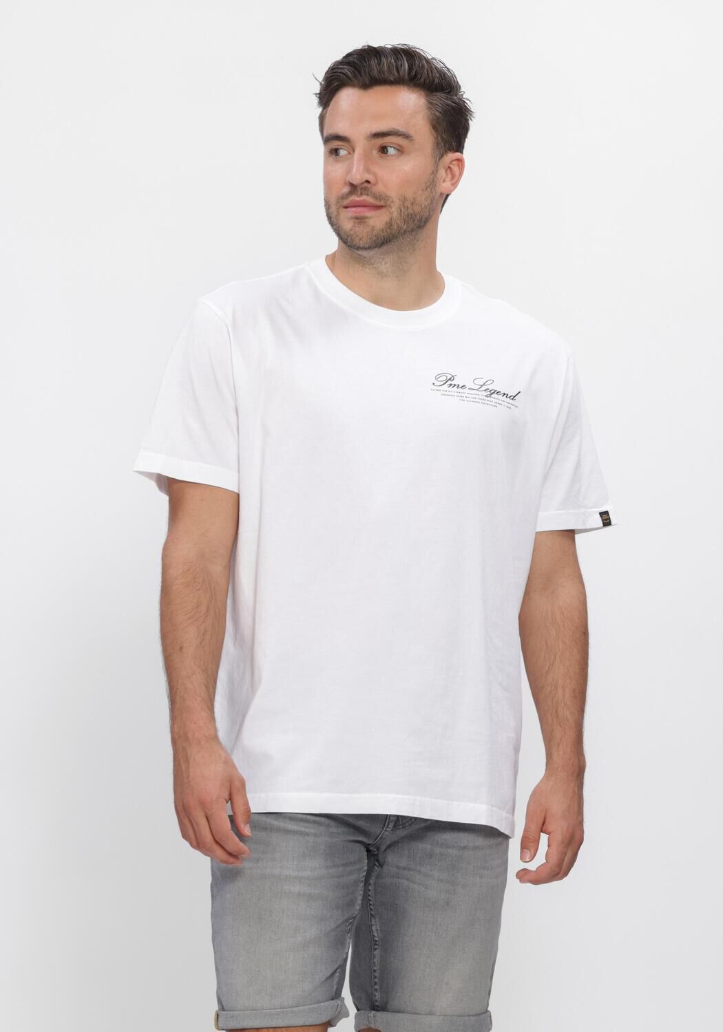 Wei&szlig;e PME LEGEND T-shirt SHORT SLEEVE R-NECK JERSEY DIGITAL COMFORT - large