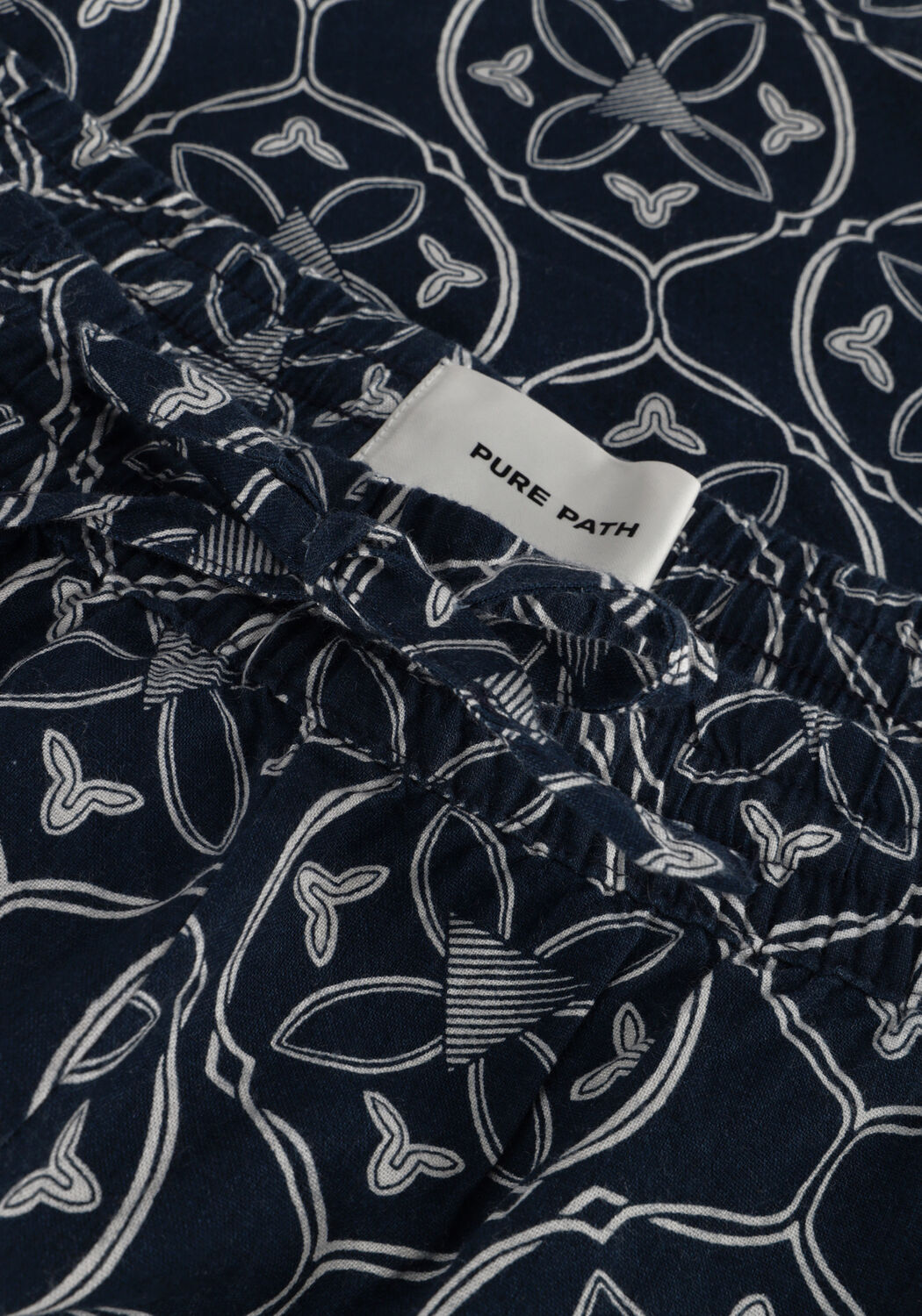 Dunkelblau PURE PATH Kurze Hose SHORTS WITH ALL-OVER-PRINT AND CORDS - large