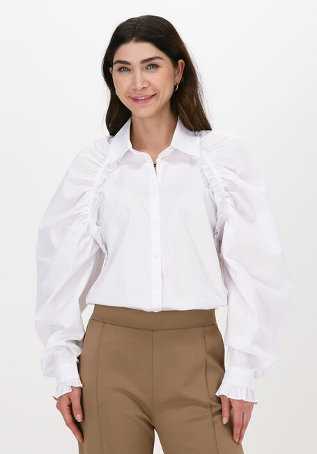 Weiße HUNKON Blusen 410 DEMI SHIRT - large