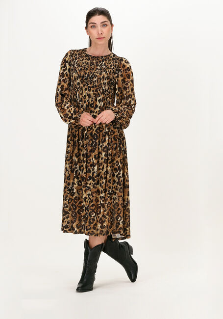 Braune OBJECT Midikleid SIRO LS DRESS - large