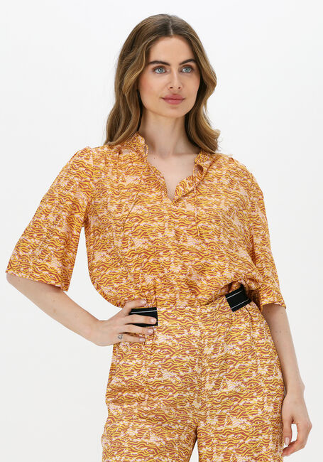 Gelbe SCOTCH & SODA Blusen PRINTED SHORT-SLEEVED EASY TOP - large