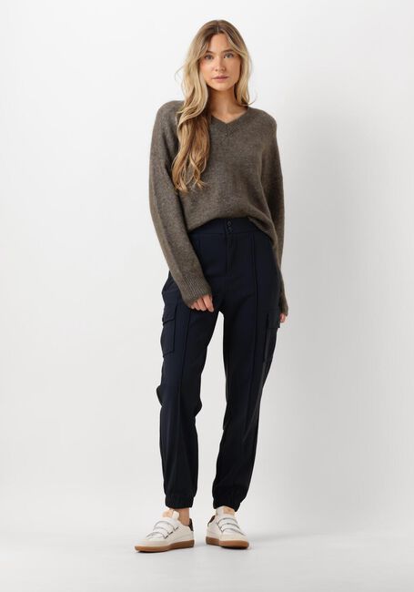 Braune SECOND FEMALE Pullover BROOK KNIT LOOSE V-NECK - large