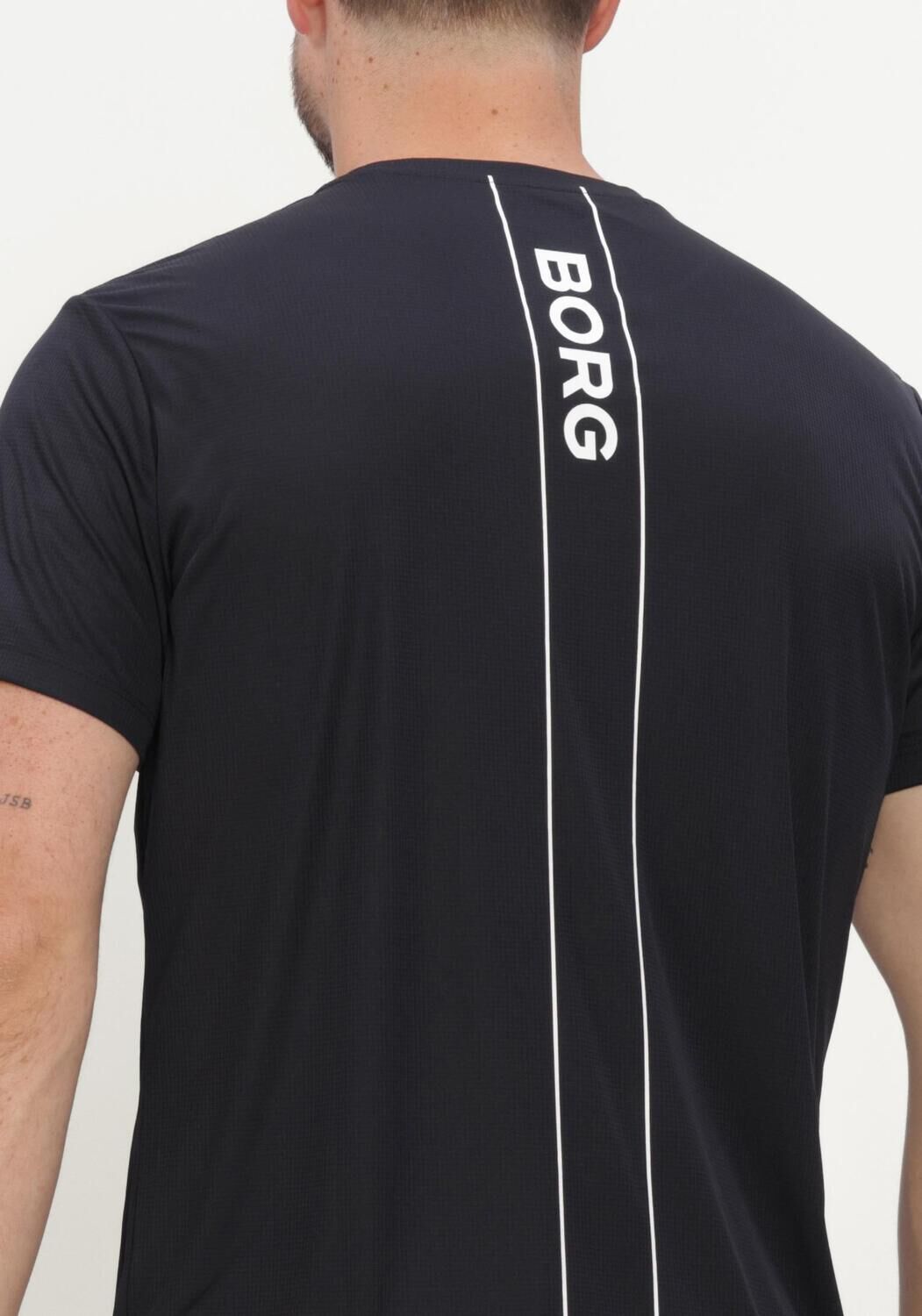 Schwarze BJORN BORG T-shirt ACE LIGHT T-SHIRT - large