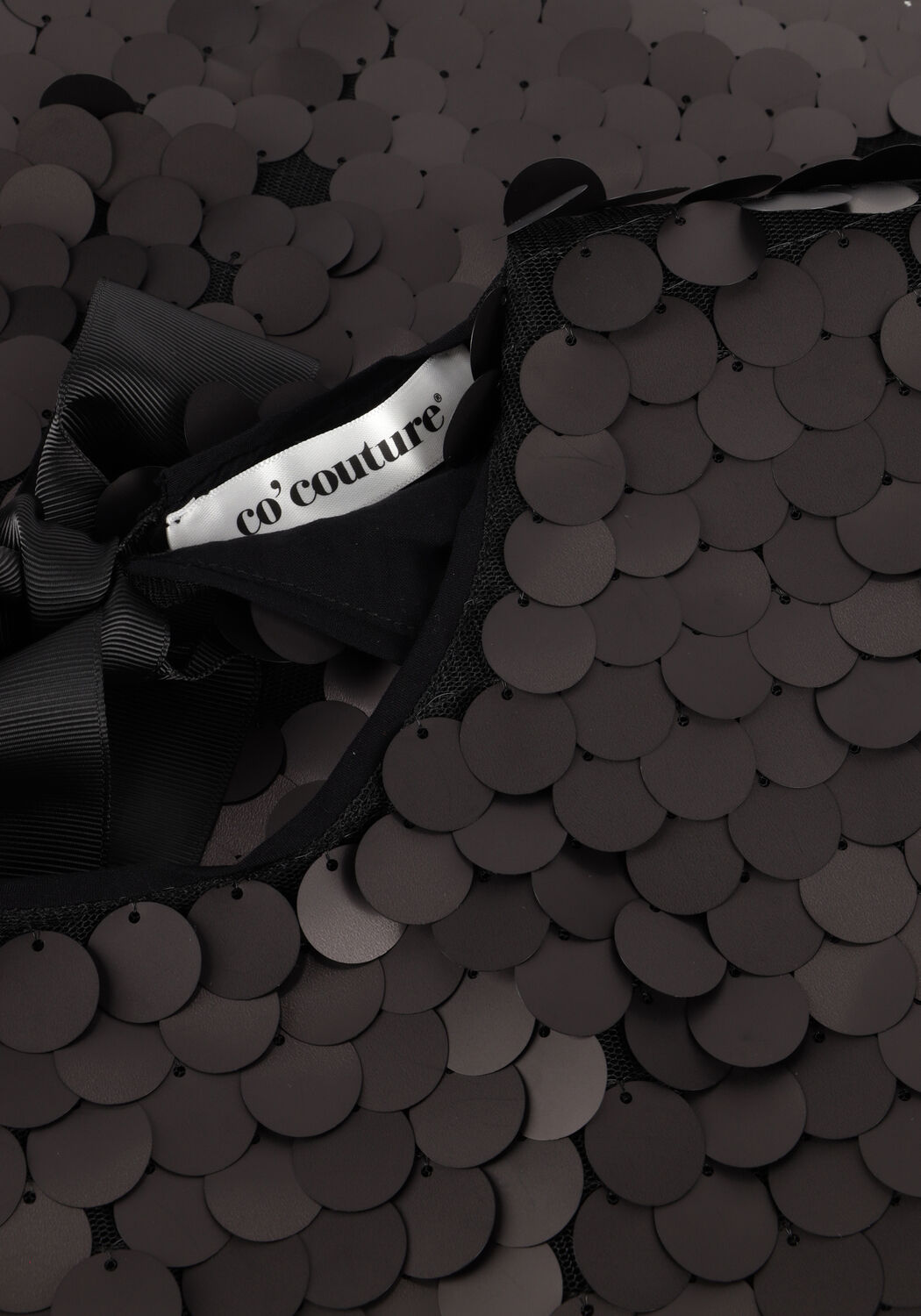 Schwarze CO'COUTURE Top MAXI CC SEQUIN BO BLOUSE - large