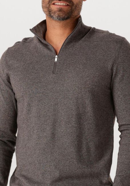 Braune SELECTED HOMME Pullover SLHBERG HALF ZIP CARDIGAN NOOS - large