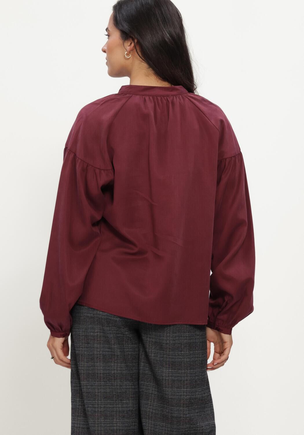 Bordeaux SELECTED WOMEN Blusen SLWDONNA LS SHIRT - large