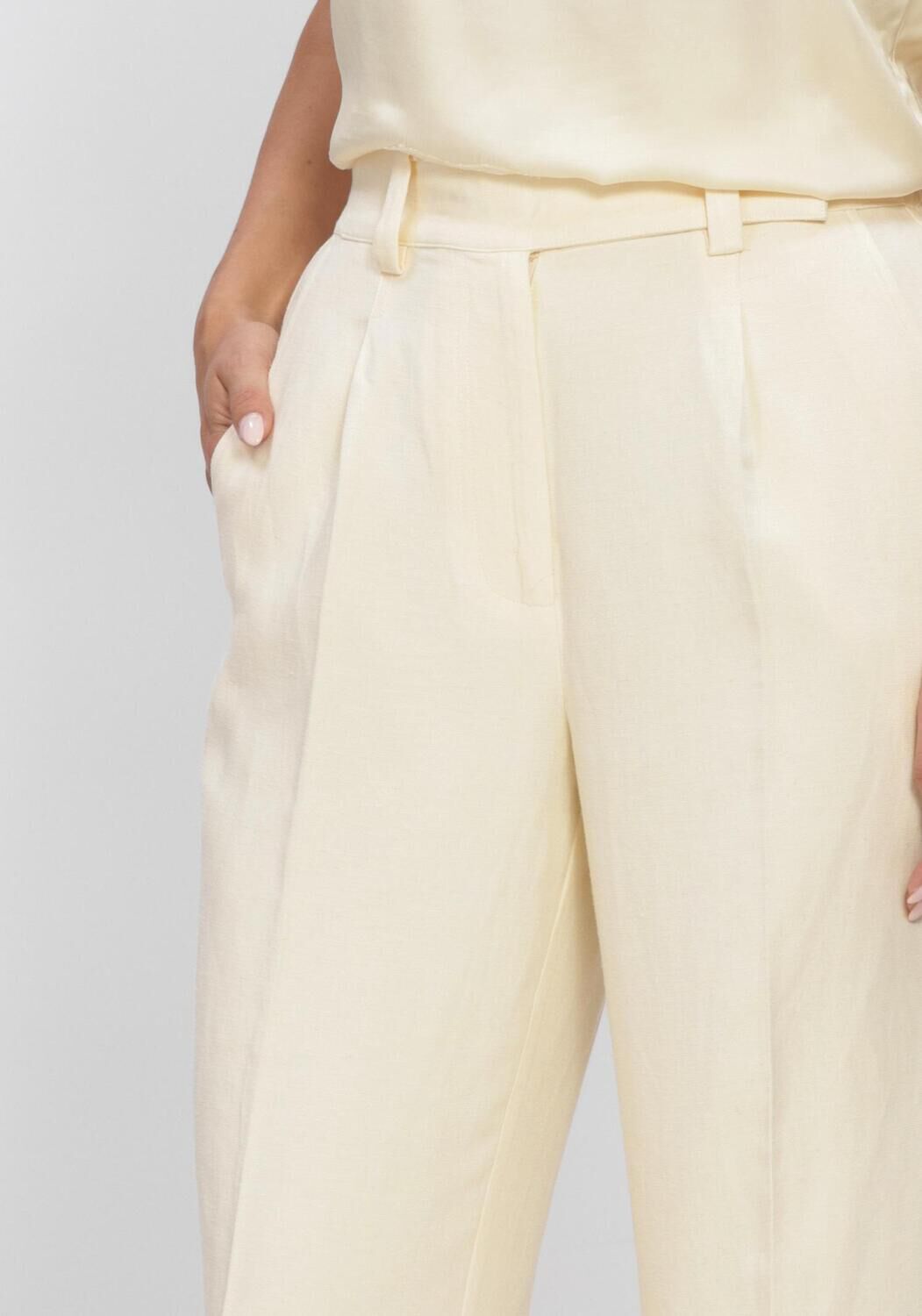Gelbe SECOND FEMALE Hosen LINO CLASSIC TROUSERS - large