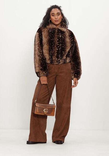 Braune STUDIO AR Fake-Fur-Jack LUCY FAUX FAWN - large