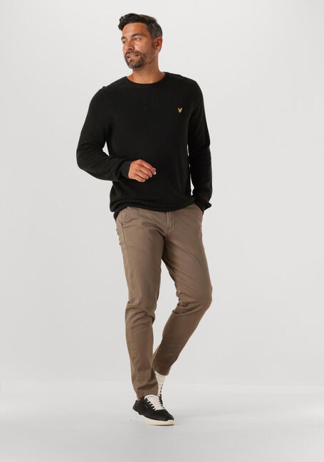 Schwarze LYLE & SCOTT Pullover ENGINEERED RIB CREW NECK - large