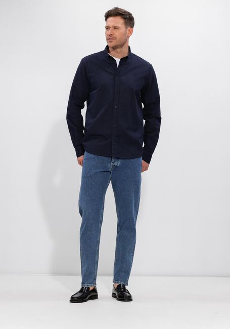 Dunkelblau LES DEUX Casual-Oberhemd KONRAD COTTON LINEN SHIRT - large