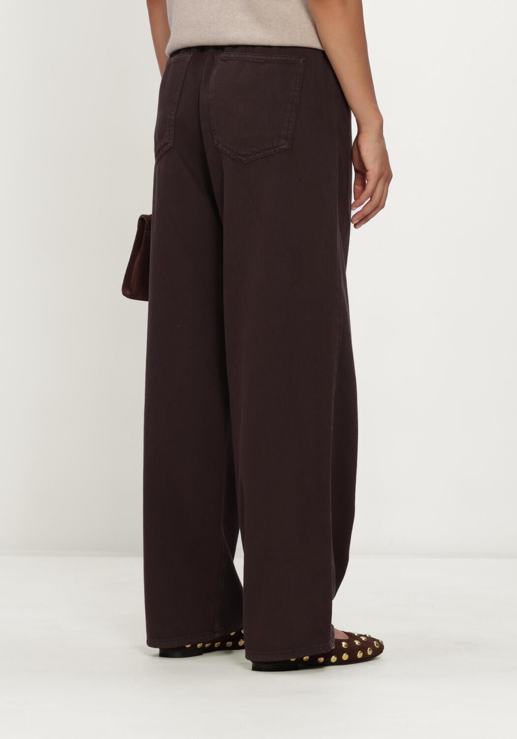 Braune KNIT-TED Hosen CHARLY PANTS - large