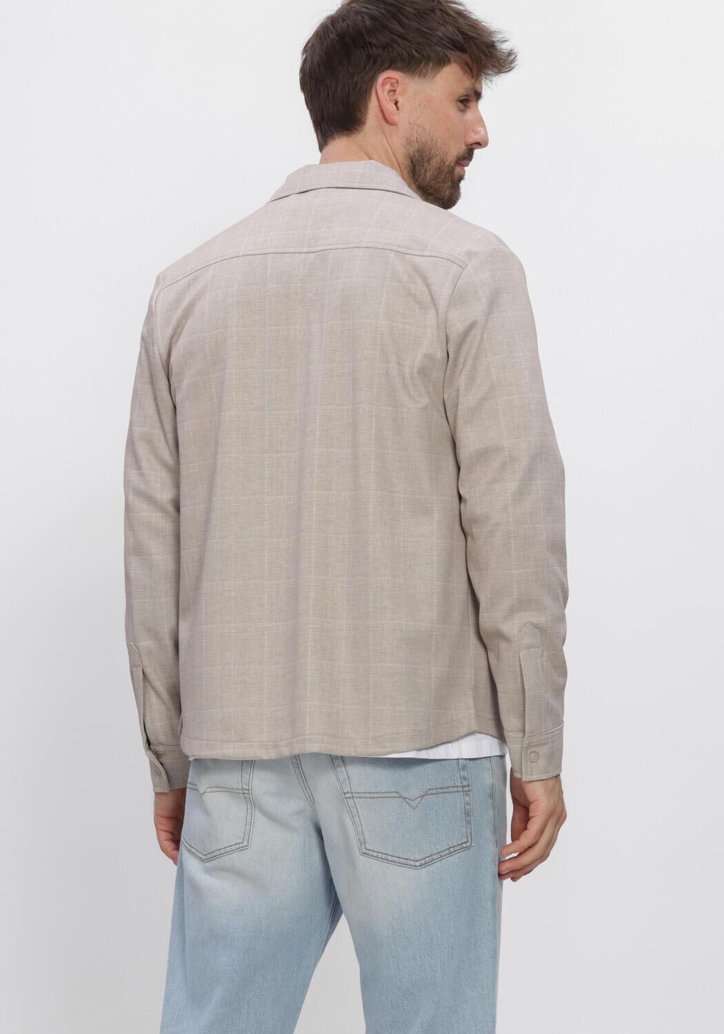 Beige BLUE INDUSTRY Overshirts OVERSHIRT STRETCH - large