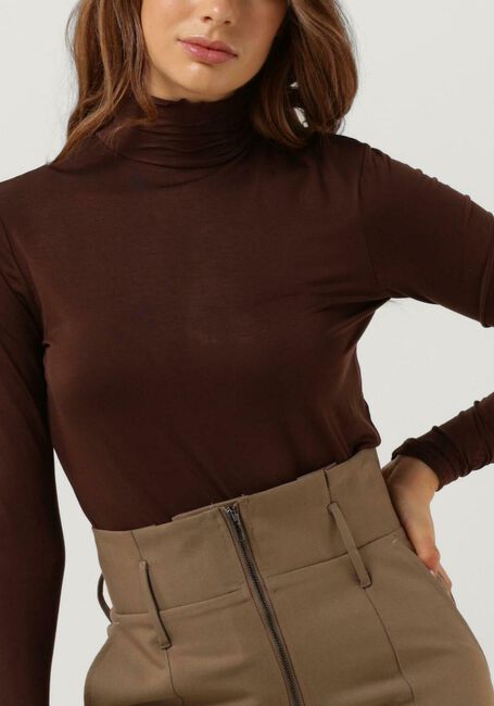 Braune CC HEART Rollkragenpullover SOFIA TURTLENECK BLOUSE - large