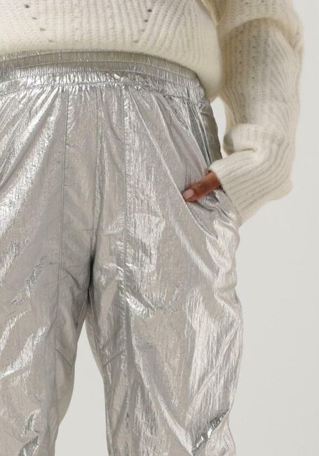 Silberne CO'COUTURE Hose TRICE METAL TECH PANT - large