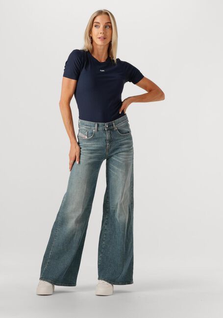 Dunkelblau CALVIN KLEIN T-shirt A-MODAL RIB TEE - large