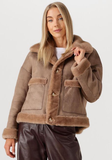 Braune STUDIO AR Fake-Fur-Jack FAJE - large