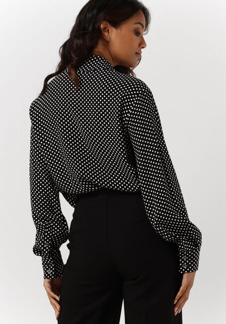 Schwarze VANILIA Blusen DOTTED SHORT SHIRT - large