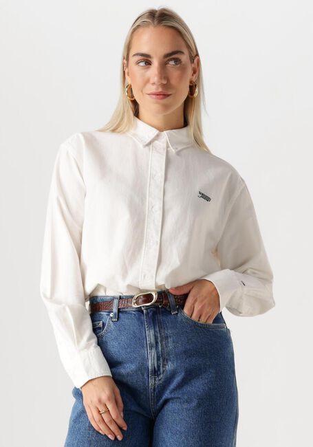 Ecru TOMMY JEANS Blusen TJW RLX SCRIPT OXFORD SHIRT - large