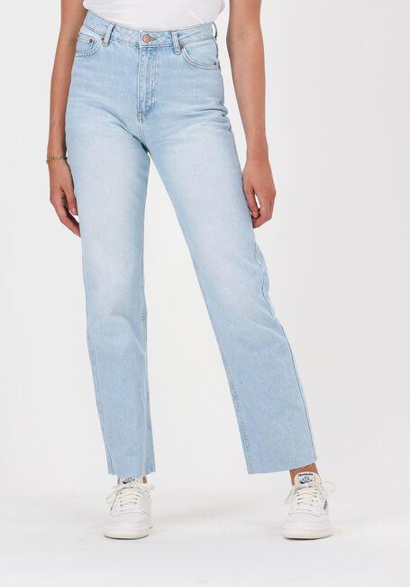 Hellblau NA-KD Straight leg jeans STRAIGHT HIGH WAIST RAW HEM JE - large