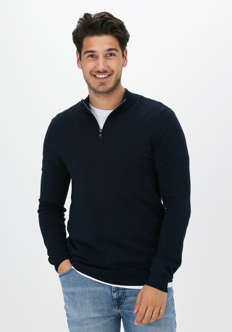 Dunkelblau PUREWHITE Pullover ESSENTIAL KNIT HALF ZIP LS - large