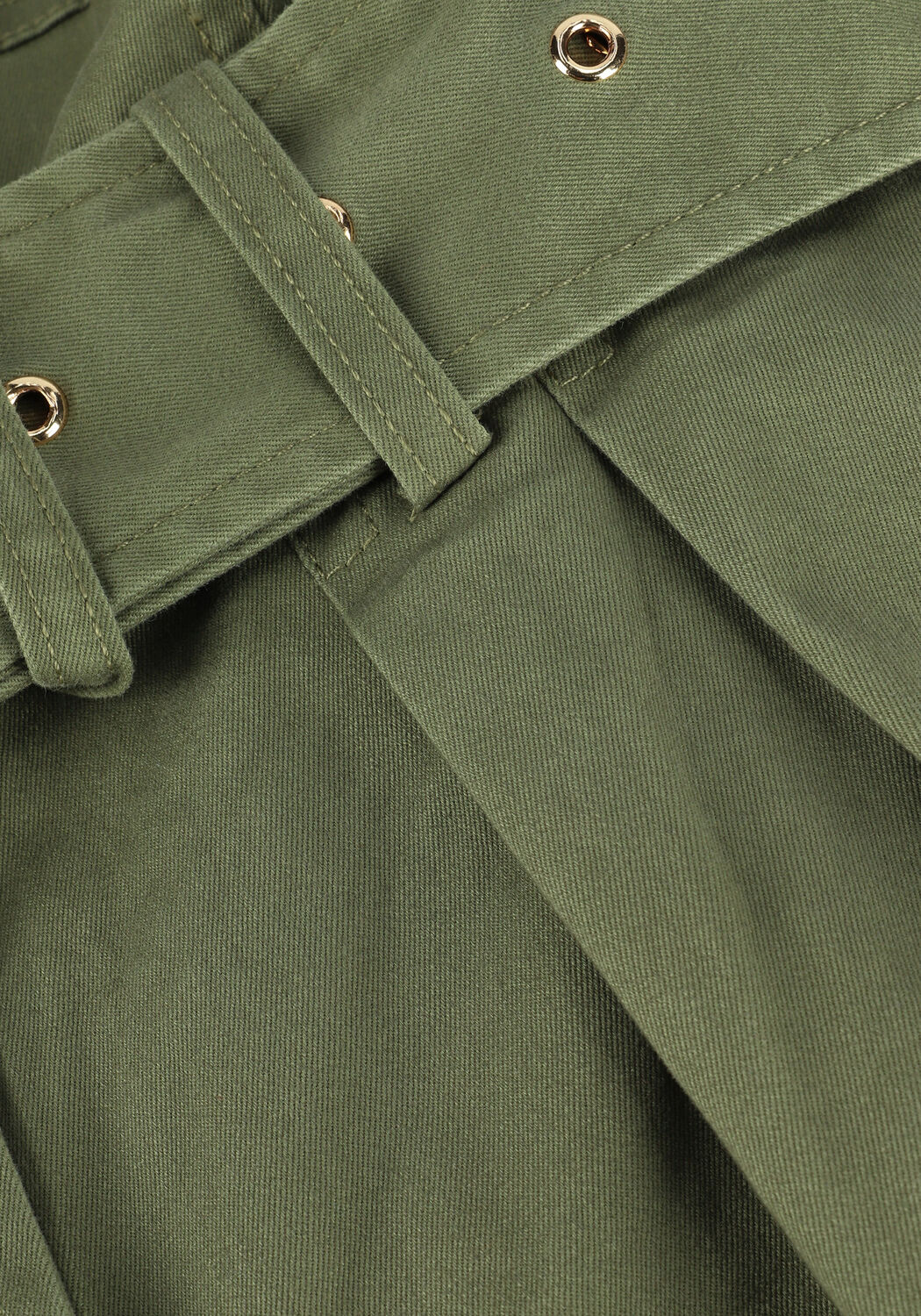 Olive MICHAEL KORS Jumpsuit MK BELT BOILER JUMPSUIT - large