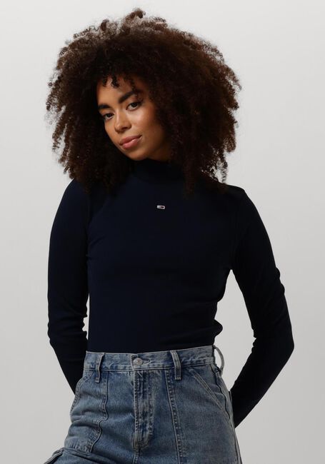 Blaue TOMMY JEANS Rollkragenpullover TJW ESSENTIAL MOCK NECK - large