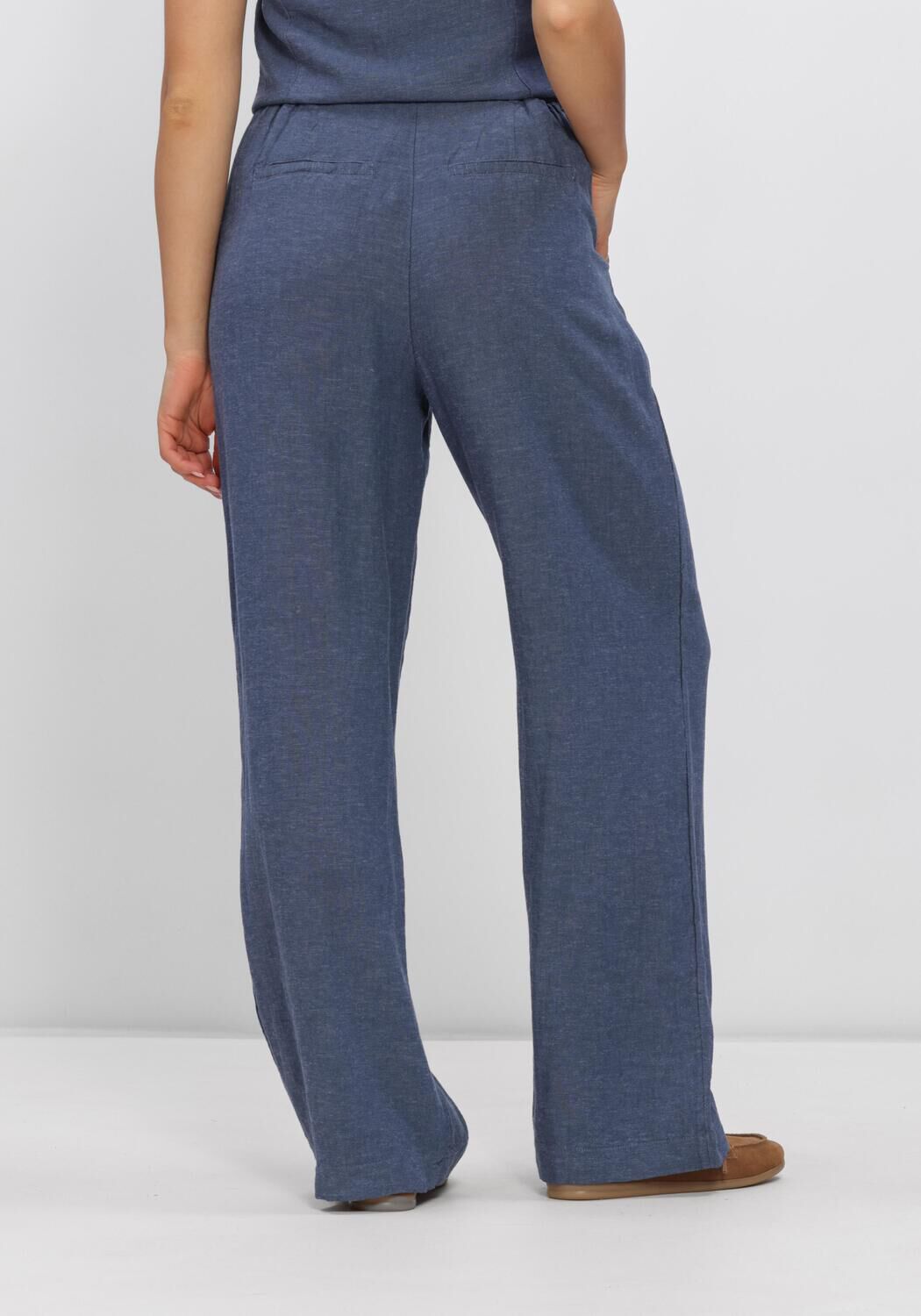 Blaue MSCH COPENHAGEN Hose MSCHPENNIE GINIA HW PANTS - large