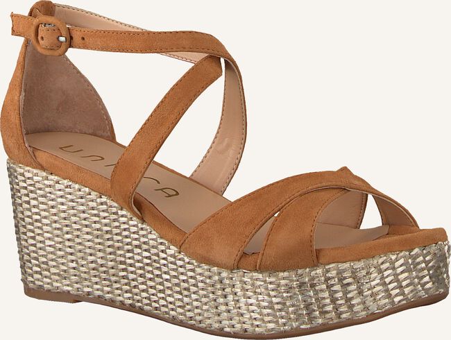 Cognacfarbene UNISA Flache Sandalen KACY Cognacfarbene UNISA Flache Sandalen KACY - large