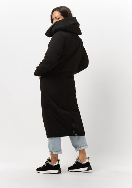 Schwarze OBJECT Wattierte Jack KATIE LONG COAT - large