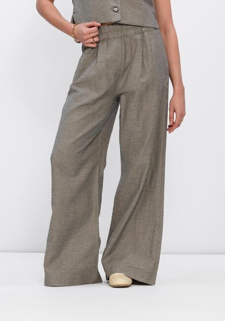 Taupe BY-BAR Weite Hose BENJI MELANGE PANTS - large