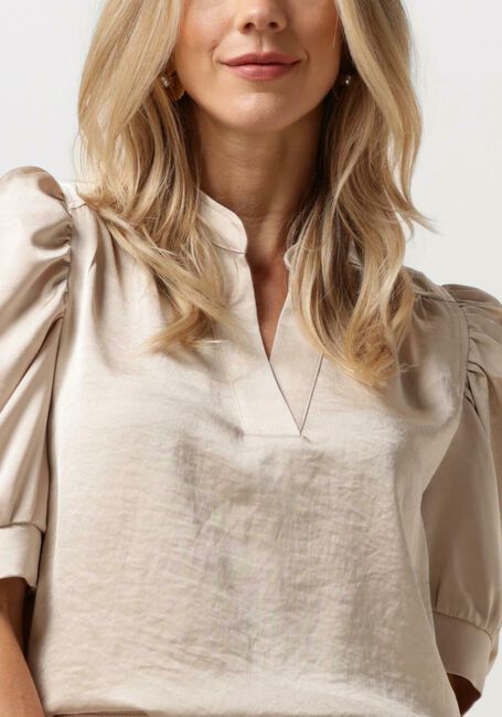 Beige NEO NOIR Blusen ROELLA HEAVY SATEEN BLOUSE - large