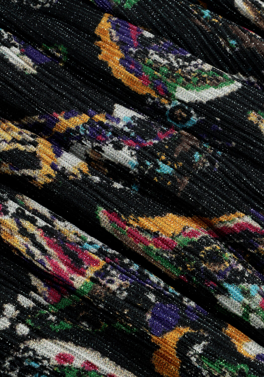 Schwarze ALIX THE LABEL Minikleid LADIES KNITTED PAISLEY LUREX DRESS - large