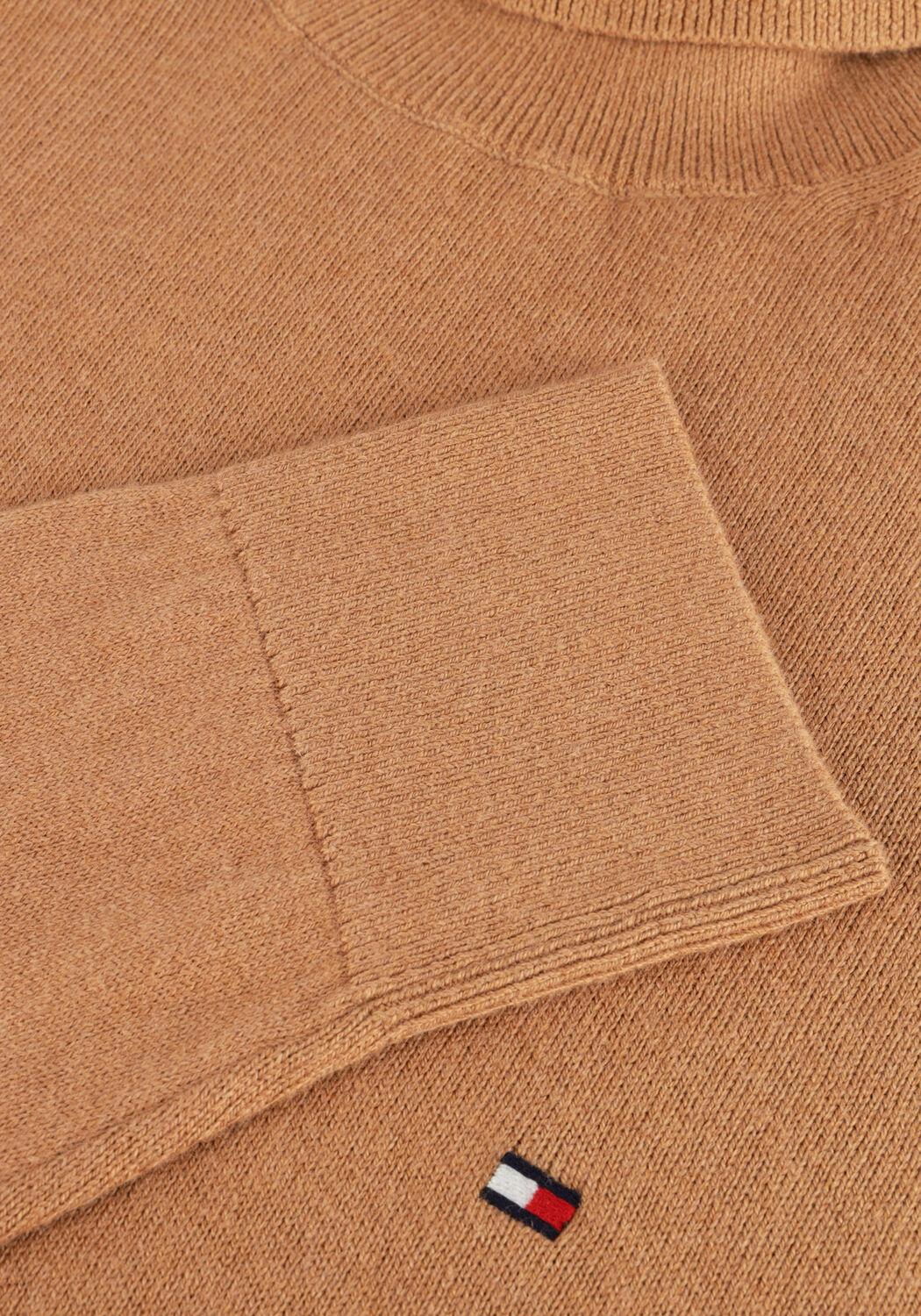 Camelfarbene TOMMY HILFIGER Rollkragenpullover PIMA ORG CTN CASHMERE ROLL NECK - large