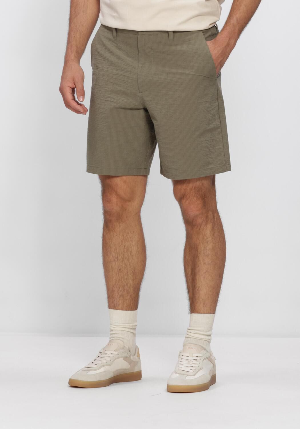 Gr&uuml;ne SELECTED MEN Hosen SLHREGULAR-KARL SEERSUCKER  SHORTS NOOS - large