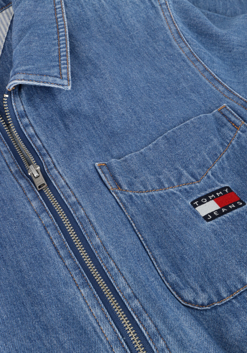 Blaue TOMMY JEANS Playsuits TJW LT DENIM PLAYSUIT - large