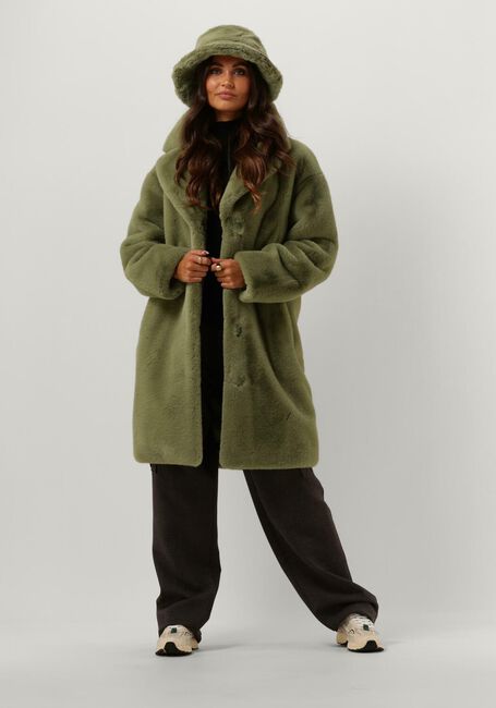 Grüne STAND STUDIO Fake-Fur-Jack CAMILLE COCOON COAT - large
