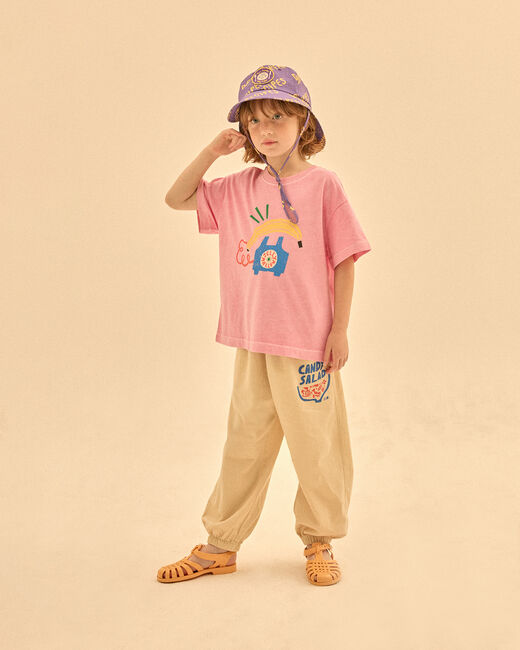 Rosane Jelly Mallow T-shirt BANANA TELEPHONE PIGMENT T-SHIRT - large