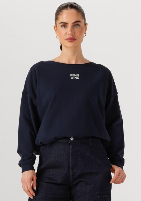 Blaue PENN & INK Pullover SWEATER W25F1703 - large
