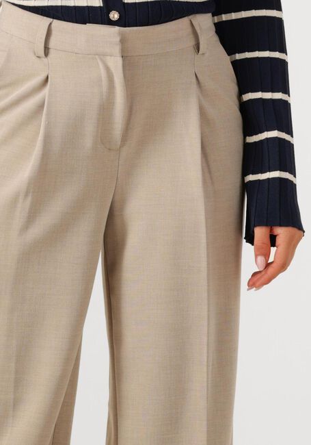 Beige OBJECT Hose OBJIVY HW WIDE PANT - large