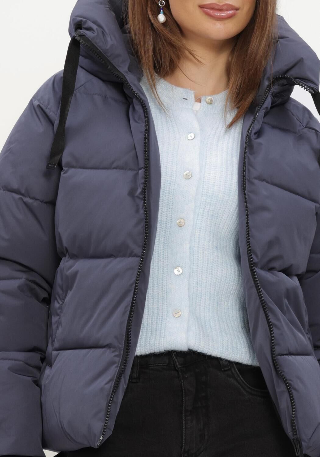 Dunkelblau MSCH COPENHAGEN Wattierte Jack MSCHPAVINARIA SHORT JACKET - large